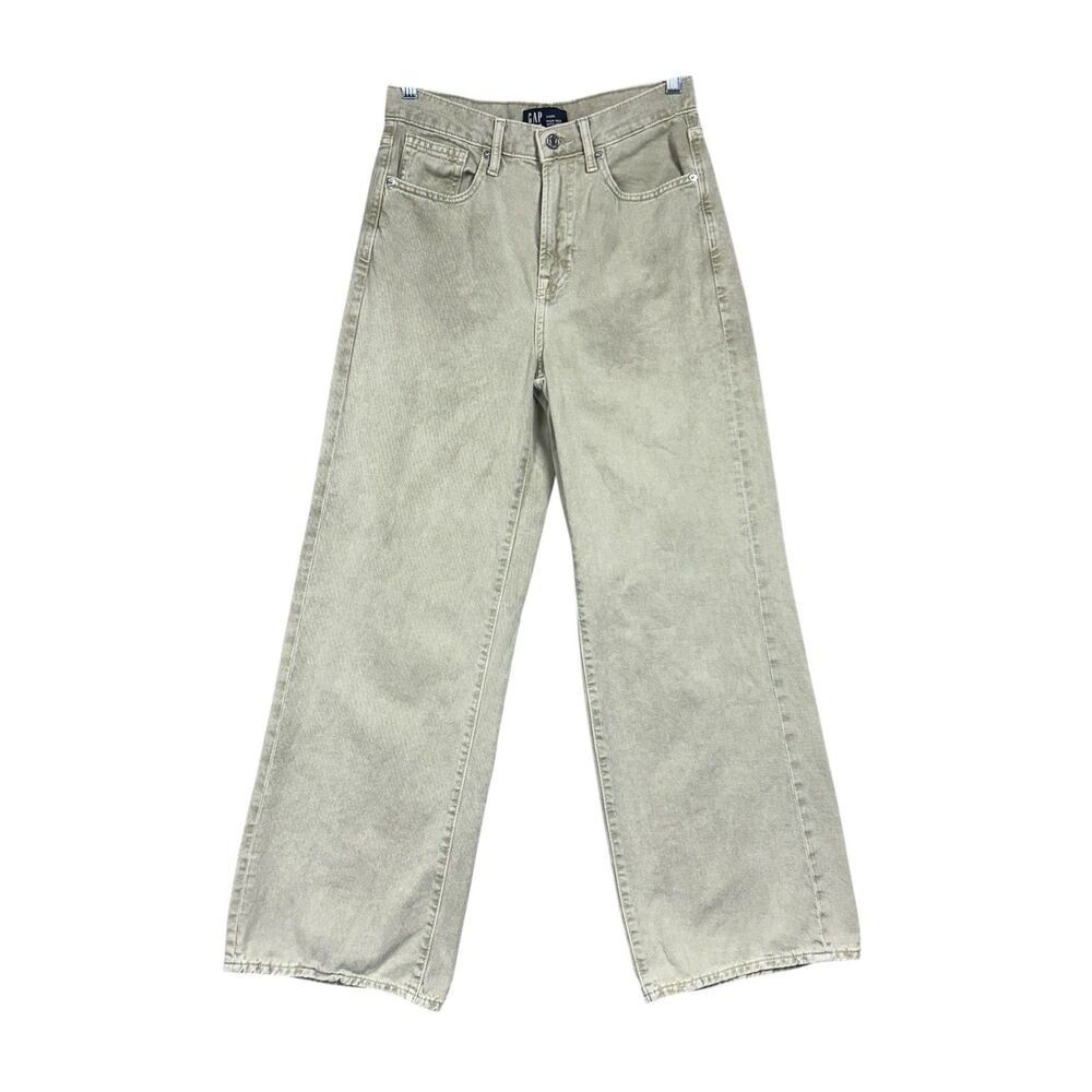 Gap High Rise Wide Leg Jean Sz 2 / 26 Green
